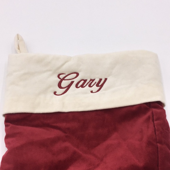 Pottery Barn Velvet Christmas Stocking Xmas “Gary” - Picture 7 of 10